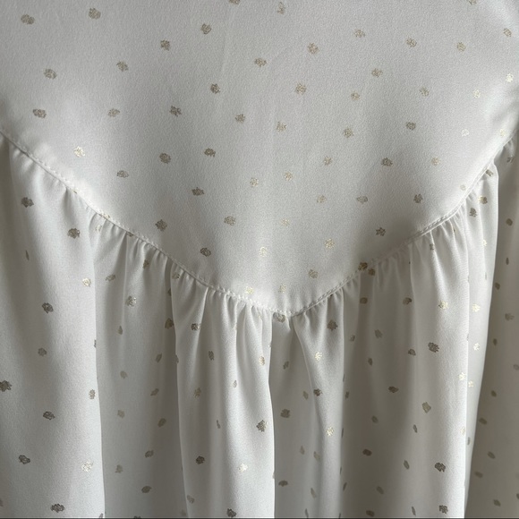 FRNCH Sheer White Blouse Size Small - Picture 8 of 8